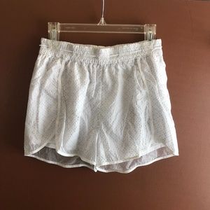 Lululemon High Rise White Shorts